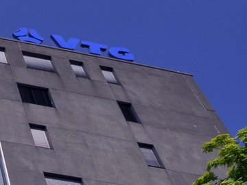 VTG-Firmengebäude mit Logo.